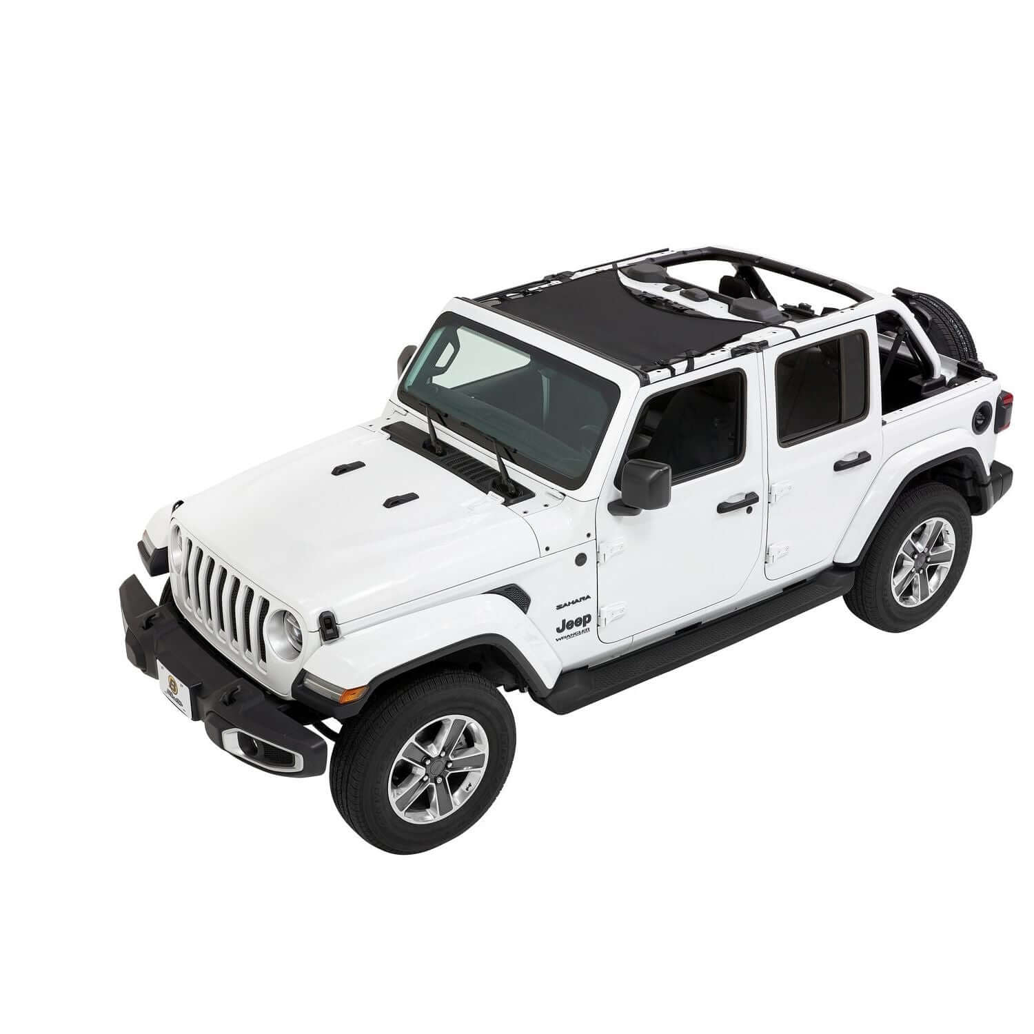 BESTOP | Sun Targa Bikini Jeep '20-26 Gladiator '18-26 Wrangler JL Mesh Bestop | 52410-11 on a white Jeep.
