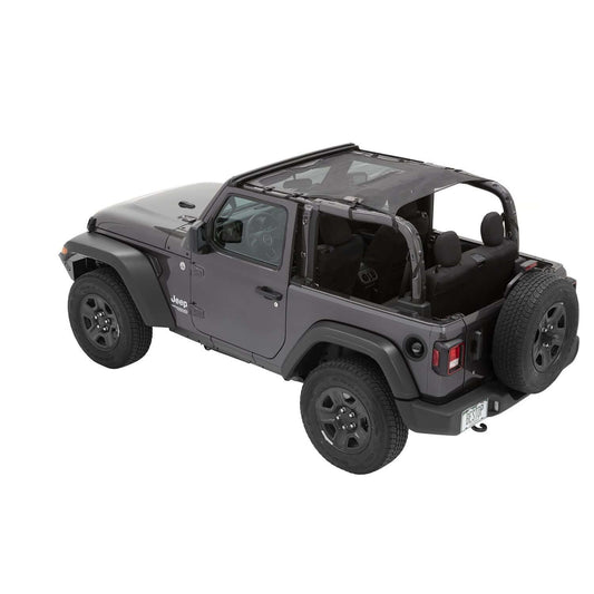 BESTOP | Sun Safari Bikini Jeep '18-26 Wrangler JL 2-Door Mesh Bestop | 52412-11 on a gray Jeep Wrangler