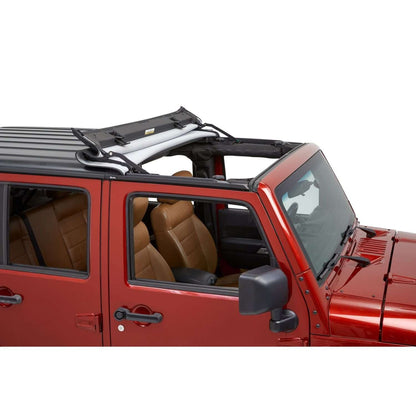 BESTOP | Jeep Wrangler Soft Top Sunrider for Hardtop For Jeep 2007-2018 Wrangler JK Black Diamond Bestop | 52453-35 installed on Jeep