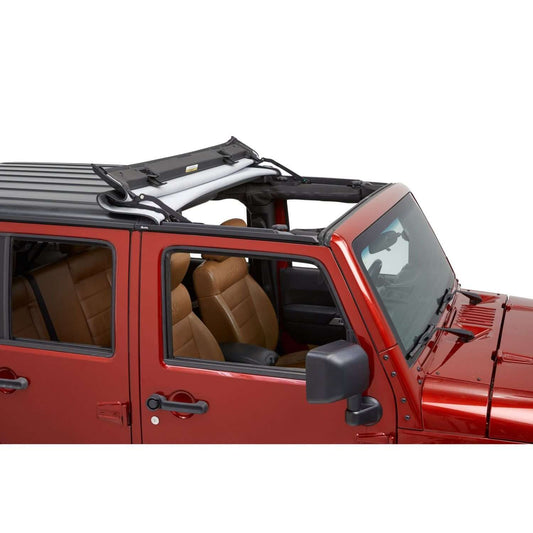 BESTOP | Jeep Wrangler Soft Top Sunrider for Hardtop For Jeep 2007-2018 Wrangler JK Black Diamond Bestop | 52453-35 installed on Jeep