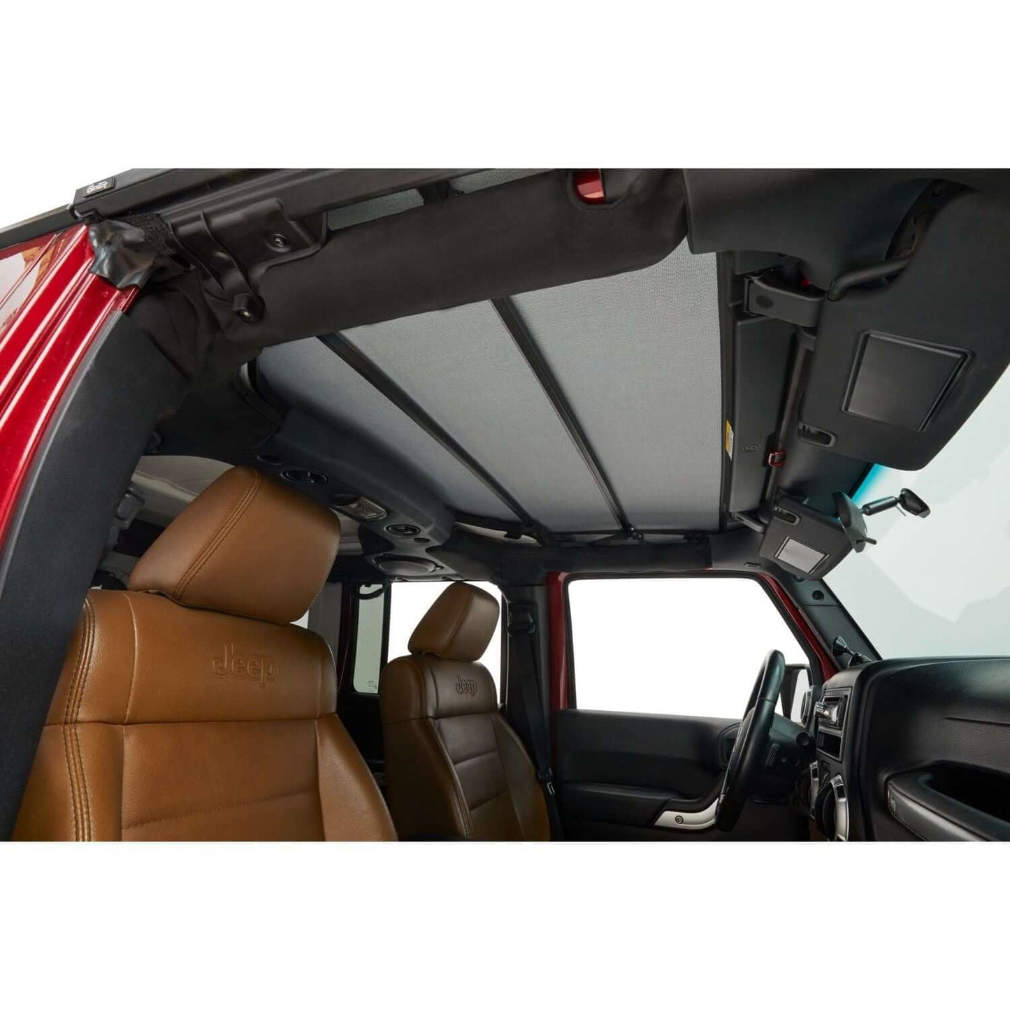 BESTOP | Jeep Wrangler Soft Top Sunrider for Hardtop For Jeep 2007-2018 Wrangler JK Black Diamond Bestop | 52453-35 interior view