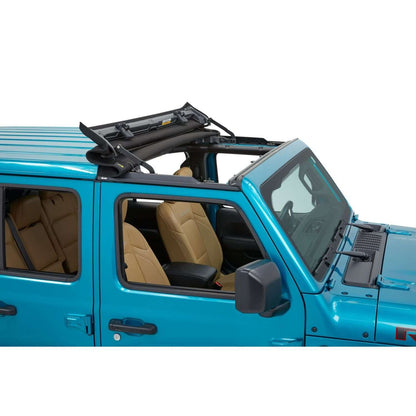 BESTOP | Sunrider for Hardtop Jeep '20-26 Gladiator '18-26 Wrangler JL Premium Black Twill Bestop | 52454-17 installed on Jeep