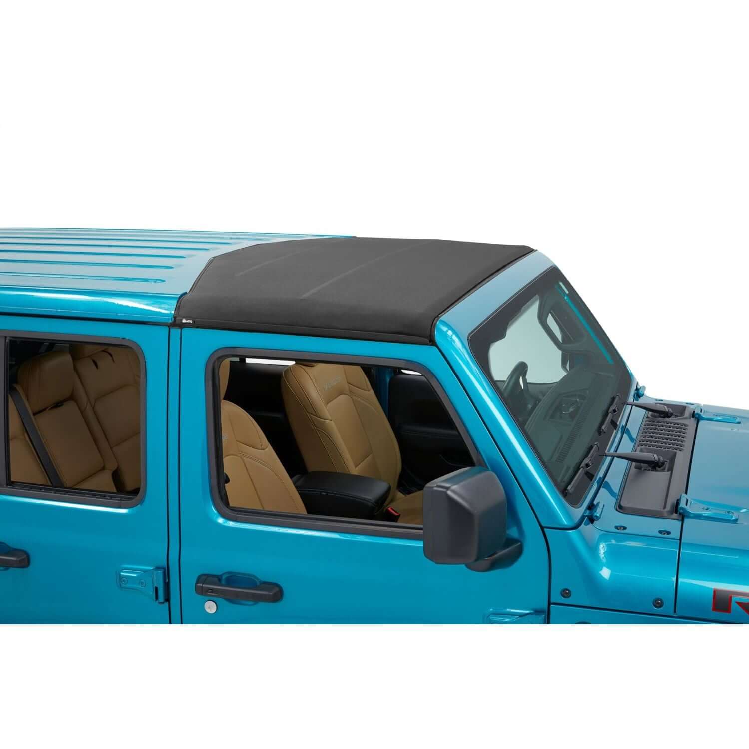 BESTOP | Sunrider for Hardtop Jeep '20-26 Gladiator '18-26 Wrangler JL Black Diamond Bestop | 52454-35 on blue vehicle