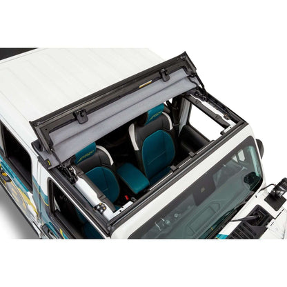 BESTOP | Sunrider for Hardtop Jeep '20-26 Gladiator '18-26 Wrangler JL Black Diamond Bestop | 52454-35 shown on a Jeep.