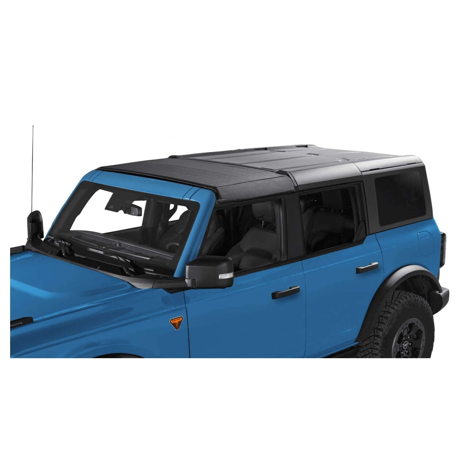 BESTOP | Sunrider for Hardtop '21-26 Bronco Bronco Raptor  4-Door Black Diamond Bestop | 52461-35 installed on a blue Bronco.