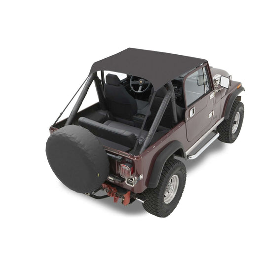 BESTOP | Jeep CJ7 Bikini Top Traditional Bikini Top For Jeep 1976-1986 CJ7 Black Crush Bestop | 52508-01 on a Jeep.