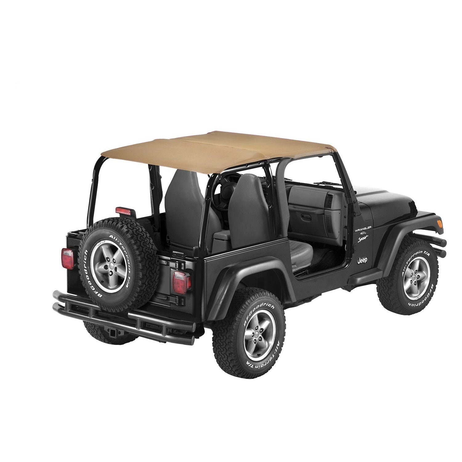 BESTOP | Jeep Bikini Top Header Safari Bikini Tops For Jeep 1997-2002 Wrangler TJ Spice Fabric Bestop | 52531-37 on Jeep