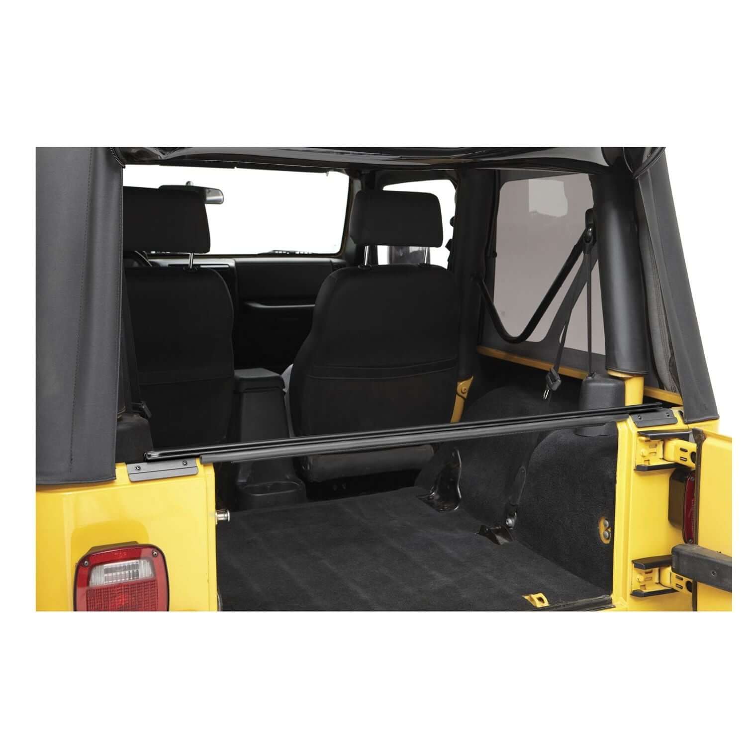 BESTOP | Jeep Tailgate Bar For Jeep 1997-2006 Wrangler TJ Not Compatible with Trektop Classic Black Bestop | 52600-01 installed in Jeep