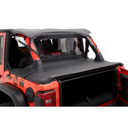 BESTOP | Jeep Wrangler Bikini Top Header Safari Cable Style Bikini Tops For Jeep 2018-2023 Wrangler JL 4 Door Black Diamond Bestop | 52608-35
