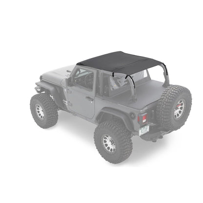 BESTOP | Jeep Bikini Top Header Safari Bikini Tops For Jeep 2018-2023 Wrangler JL 2 Door Black Diamond Fabric Bestop | 52609-35