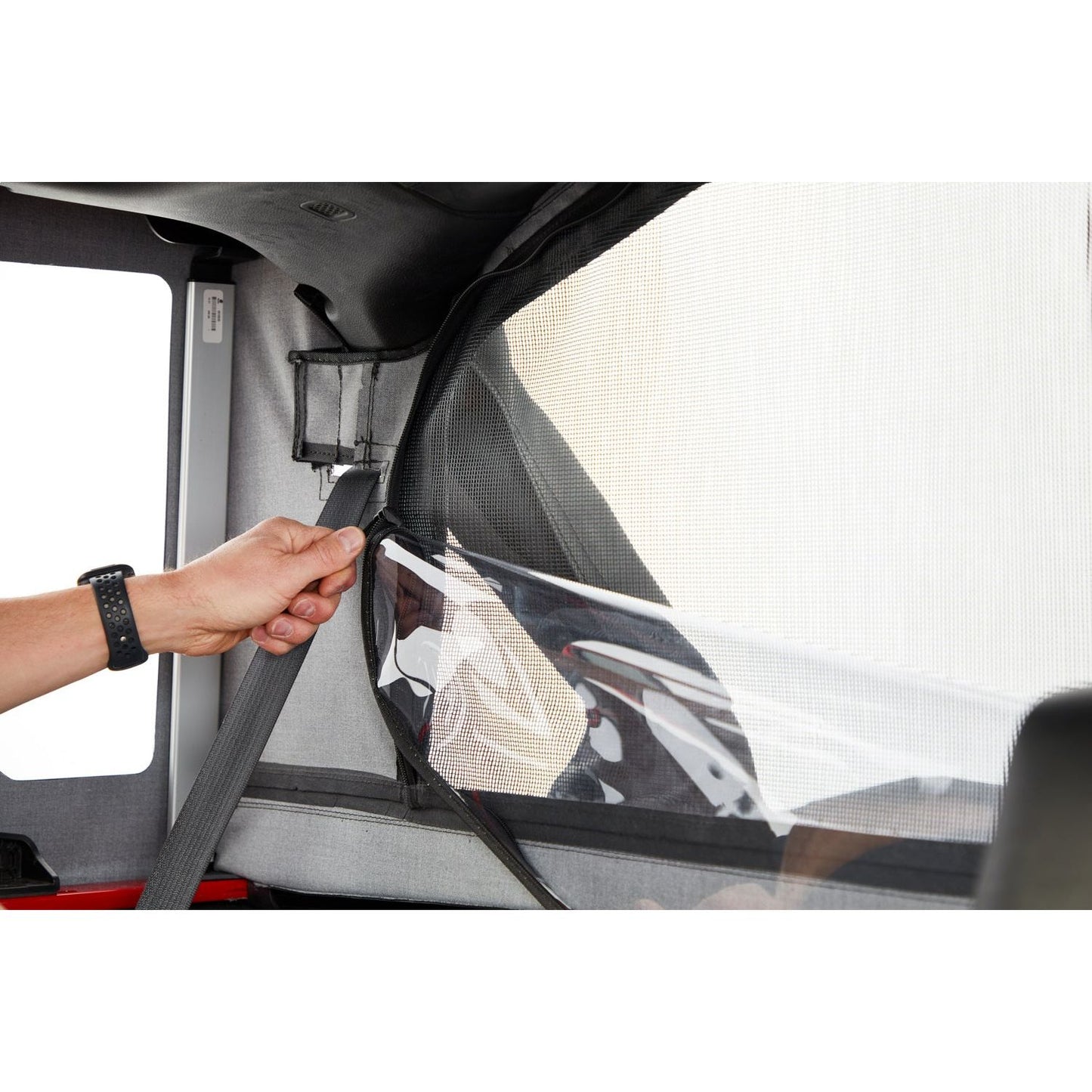 BESTOP | Jeep Wrangler Halftop Soft Tops For Jeep 2018-2023 Wrangler JL 4 Door Black Diamond Bestop | 53902-35 installation detail