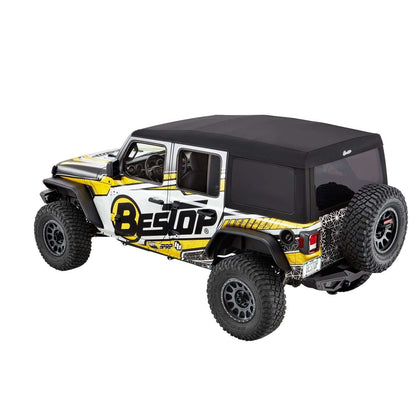 BESTOP | Supertop Ultra Jeep '18-26 Wrangler JL 4-Door Premium Black Twill Bestop | 54725-17 on a Jeep model