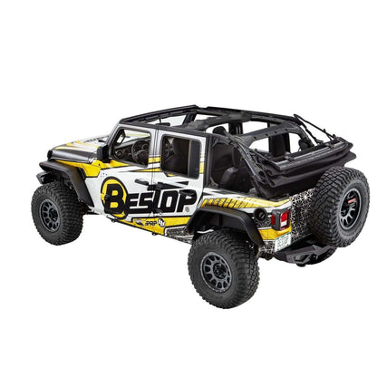 BESTOP | Supertop Ultra Jeep '18-26 Wrangler JL 4-Door Premium Black Twill Bestop | 54725-17 on a Jeep Wrangler