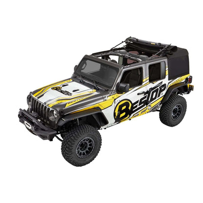 BESTOP | Supertop Ultra Jeep '18-26 Wrangler JL 4-Door Premium Black Twill Bestop | 54725-17 installed on Jeep model.
