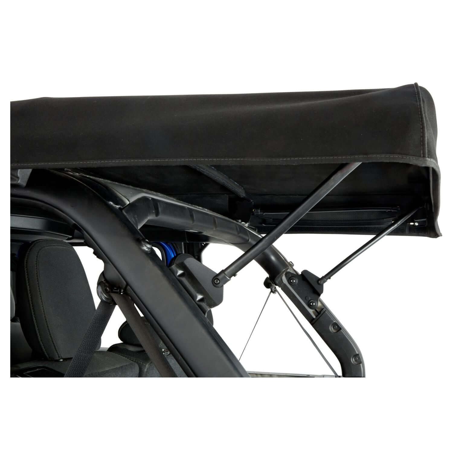 BESTOP | Supertop Jeep '18-26 Wrangler JL 4-Door Premium Black Twill Bestop | 54726-17 roof detail showing lift assist features.