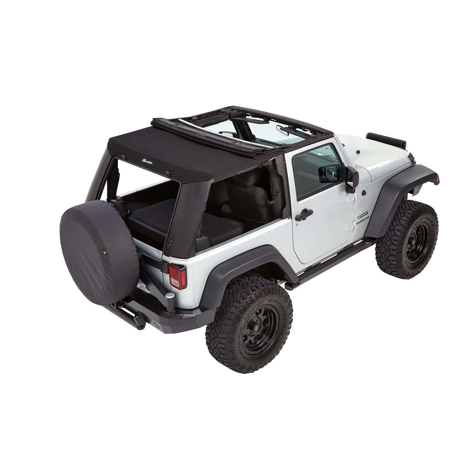 BESTOP | Trektop Pro Hybrid Slantback Soft Top For Jeep 2007-2018 Wrangler JK 2 Door Black Bestop | 54862-17 on jeep