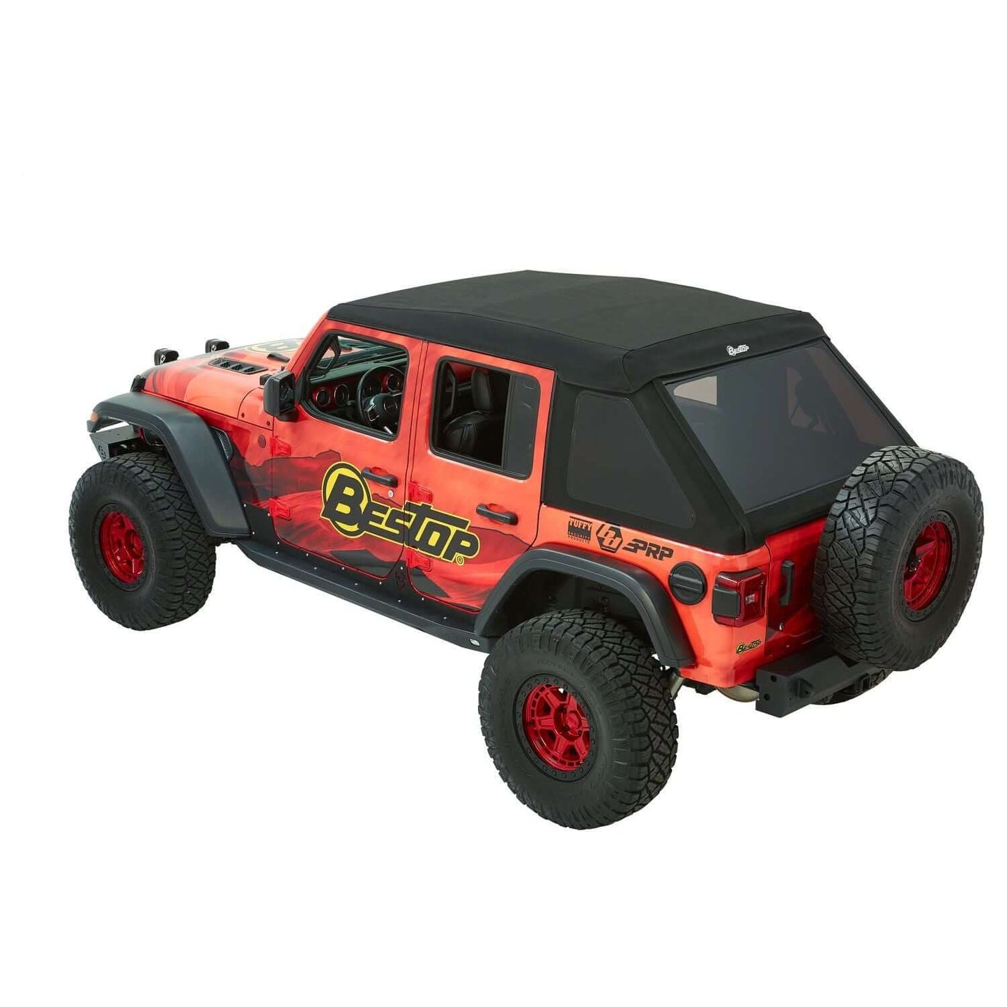 BESTOP | Trektop Ultra Jeep '18-26 Wrangler JL 4-Door Premium Black Twill Bestop | 54925-17 on a Jeep