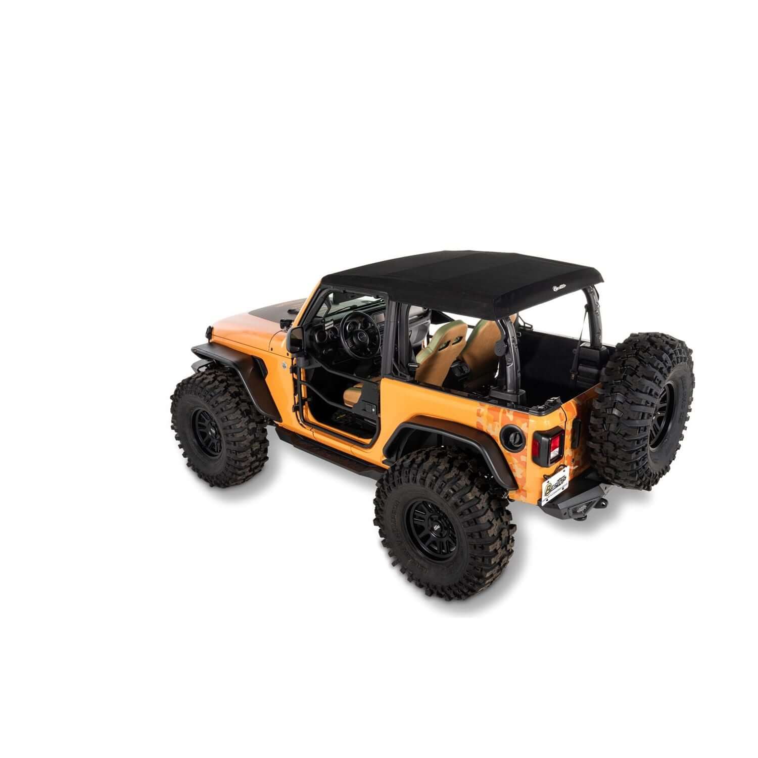 BESTOP | Trektop Glide 2-Door for JL Jeep 2018-26 Wrangler JL Premium Black Twill Bestop | 54930-17 installed on Jeep