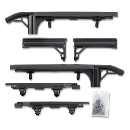 BESTOP | Door Surrounds Jeep '18-26 Wrangler JL 4-Door Set of 4 Bestop | 55024-01 components arranged with hardware.