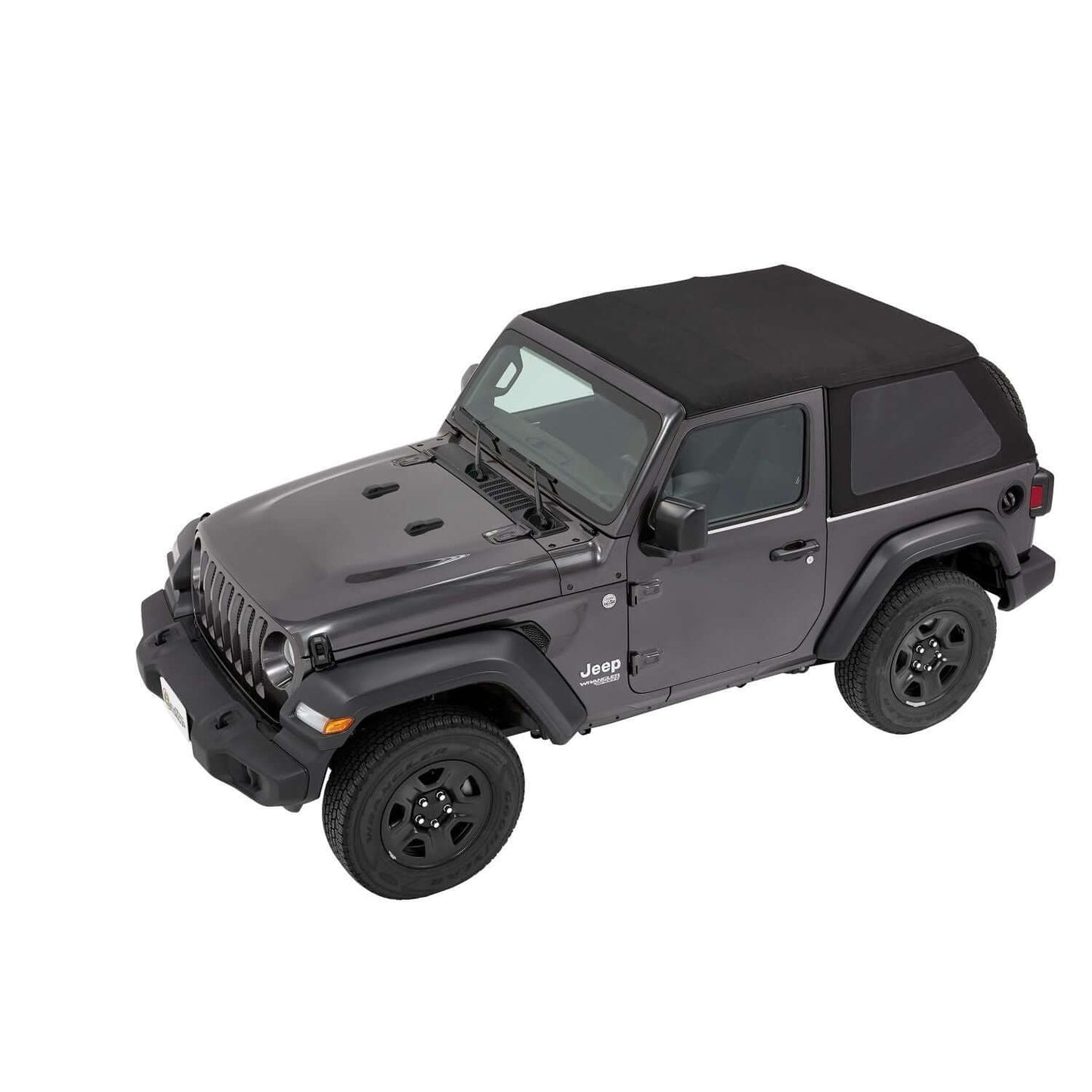BESTOP | Trektop Jeep '18-26 Wrangler JL 2-Door Black Diamond Bestop | 56862-35 in black on a Jeep Wrangler.
