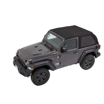 BESTOP | Trektop Jeep '18-26 Wrangler JL 2-Door Black Diamond Bestop | 56862-35 in black on a Jeep Wrangler.