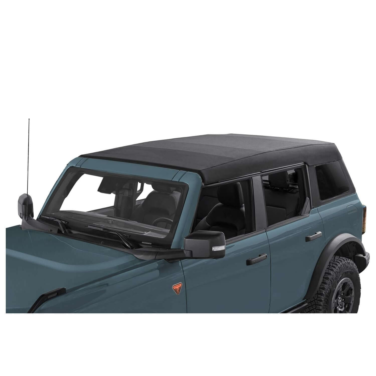 BESTOP | Trektop '21-26 Bronco 4-Door Premium Black Twill Bestop | 56873-17 installed on a Bronco.