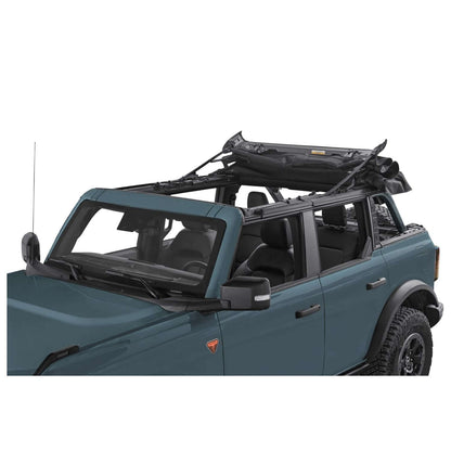 BESTOP | Trektop '21-26 Bronco 4-Door Premium Black Twill Bestop | 56873-17 installed on a Bronco