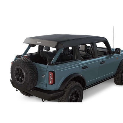 BESTOP | Trektop '21-26 Bronco 4-Door Black Diamond Bestop | 56873-35 on a blue Bronco.