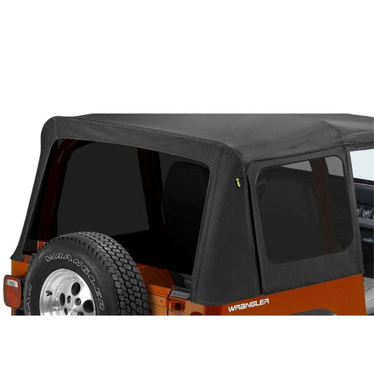BESTOP | Window Replacement Set For Jeep 1988-1995 Wrangler YJ Fits Replace-A-Top 51120, 51123 Black Denim Bestop | 58120-15 installed