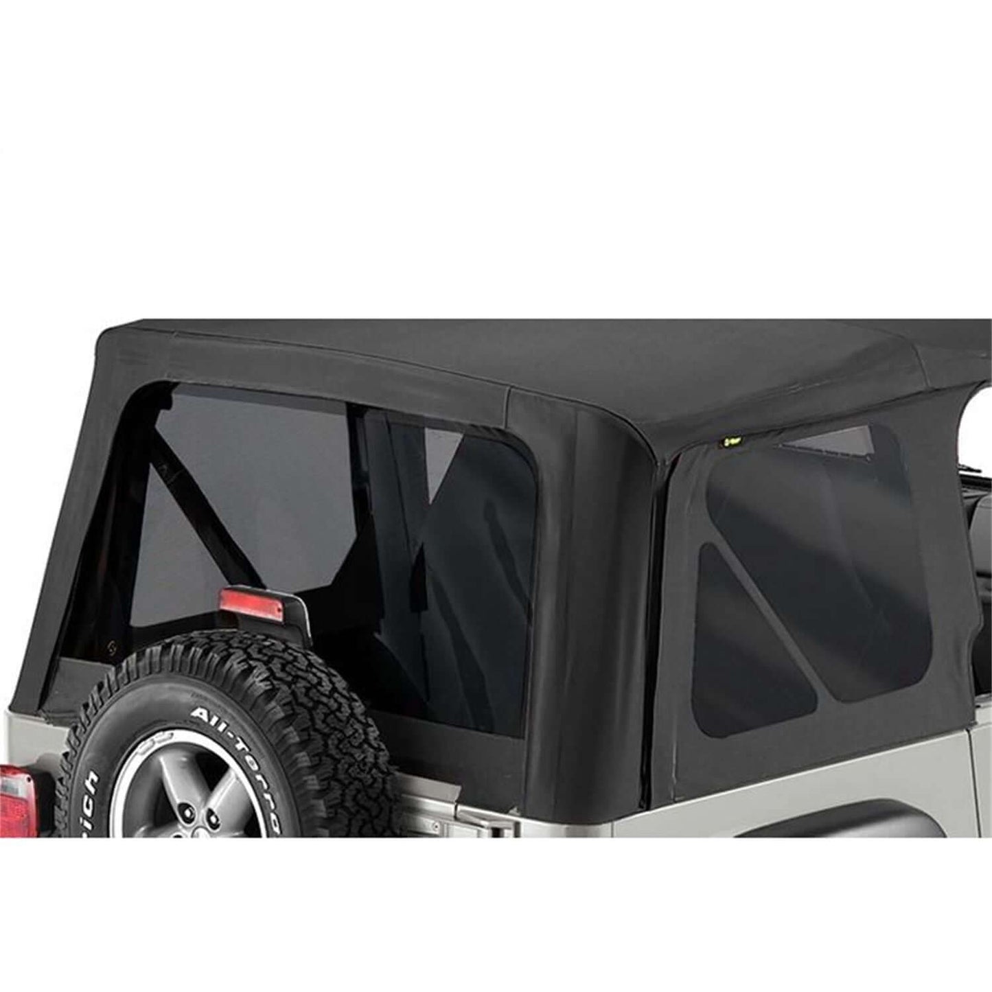BESTOP | Window Replacement Set For Jeep 1997-2002 Wrangler TJ Fits Replace-A-Top 51121, 51124, 51127 Black Denim Bestop | 58121-15