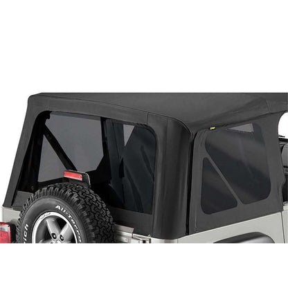 BESTOP | Window Replacement Set For Jeep 1997-2002 Wrangler TJ Fits Replace-A-Top 51121, 51124, 51127 Black Denim Bestop | 58121-15