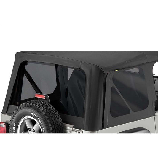 BESTOP | Window Replacement Set For Jeep 1997-2002 Wrangler TJ Fits Replace-A-Top 51121, 51124, 51127 Black Denim Bestop | 58121-15