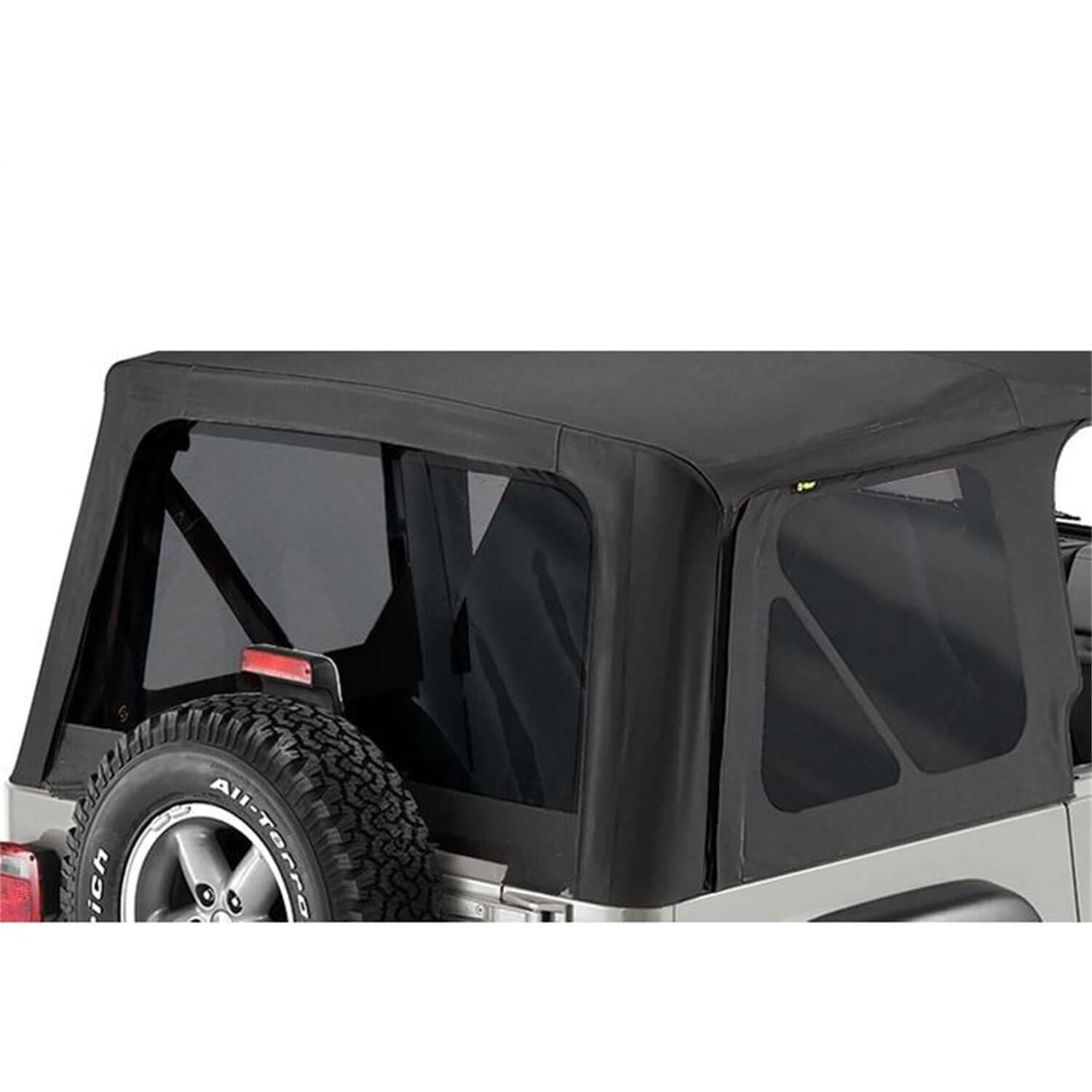 BESTOP | Window Replacement Set For Jeep 1997-2002 Wrangler TJ Fits Replace-A-Top 51121, 51124, 51127 Black Diamond Bestop | 58121-35