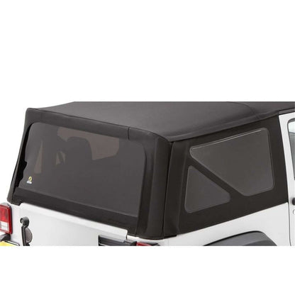 BESTOP | Window Replacement Set For Jeep 2007-2010 Wrangler JK 2 Door Fits Sailcloth Replace-A-Top 79136, 79142 Black Diamond Sailcloth Bestop | 58129-35