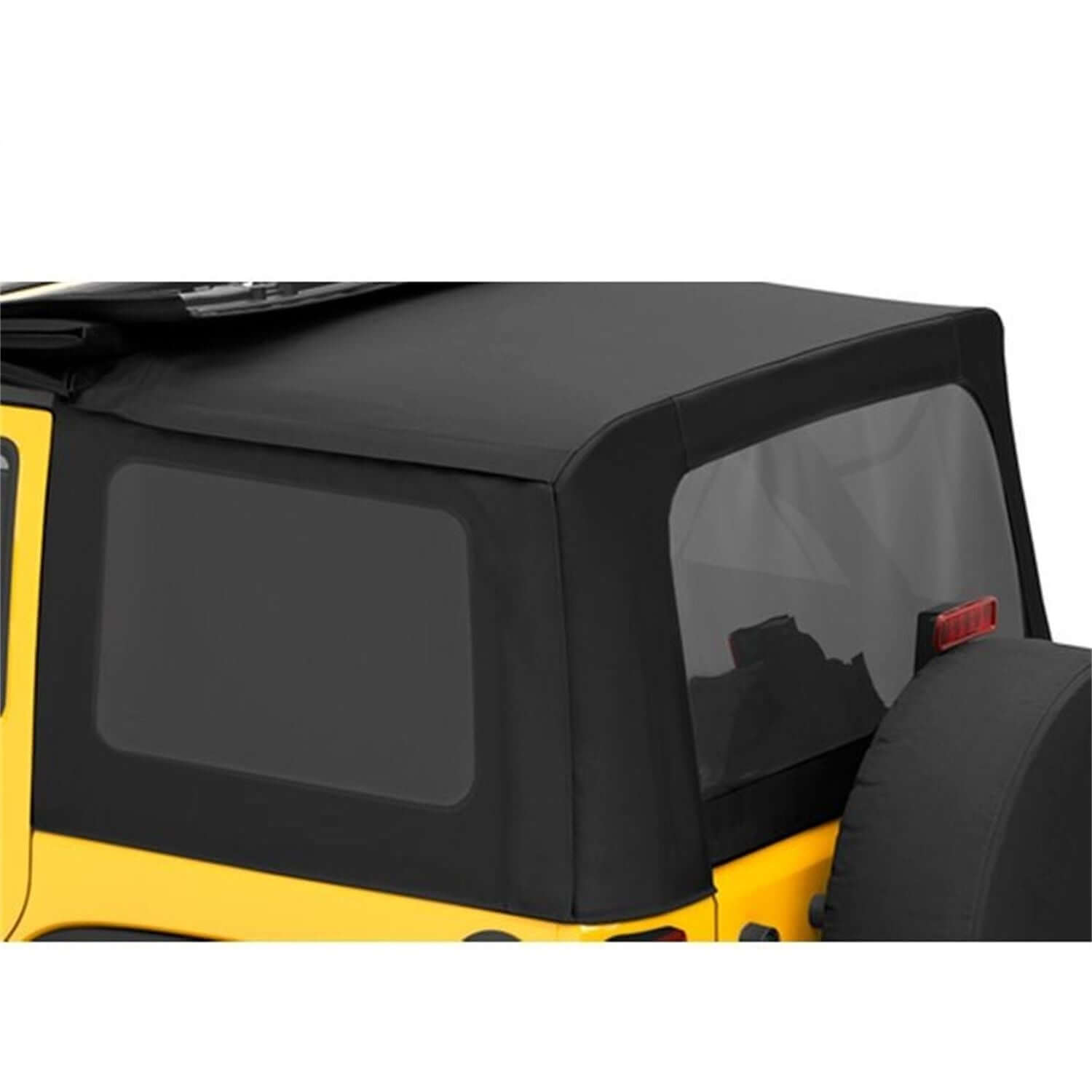BESTOP | Window Replacement Set For Jeep 2007-2010 Wrangler JK 4 Door Fits Sailcloth Replace-A-Top 79137, 79143 Black Diamond Sailcloth Bestop | 58130-35