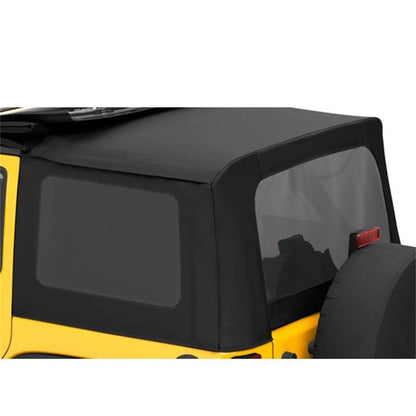 BESTOP | Window Replacement Set For Jeep 2007-2010 Wrangler JK 4 Door Fits Sailcloth Replace-A-Top 79137, 79143 Black Diamond Sailcloth Bestop | 58130-35