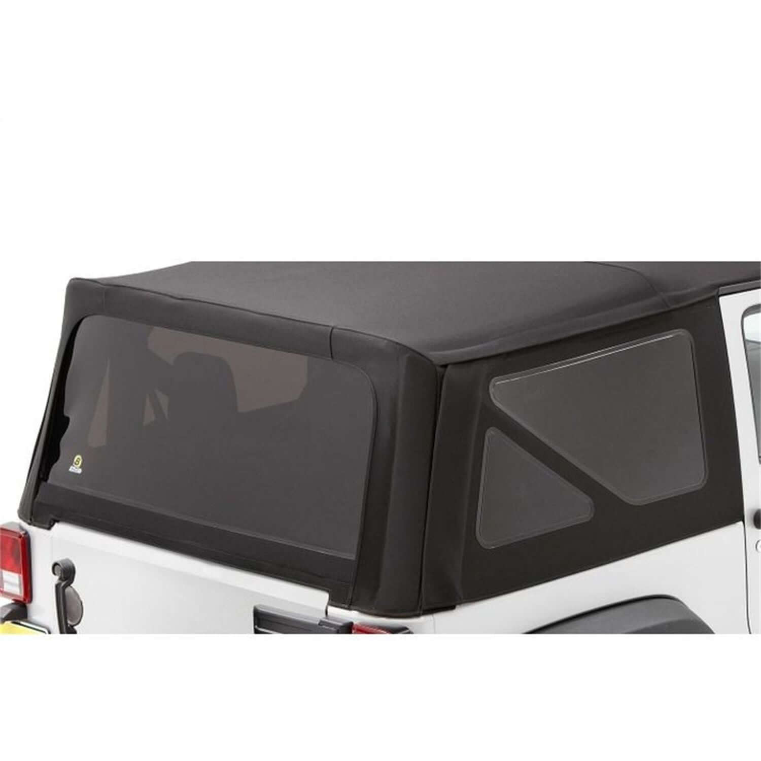 BESTOP | Window Replacement Set For Jeep 2011-2018 Wrangler JK 2 Door Fits Sailcloth Replace-A-Top 79146, Supertop 54722, Factory Soft Top Black Diamond Sailcloth Bestop | 58134-35