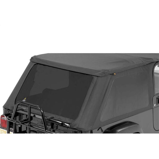 BESTOP | Window Replacement Set For Jeep 2004-2006 Wrangler TJ Fits Trektop Black Diamond Bestop | 58221-35 installed on a Jeep.