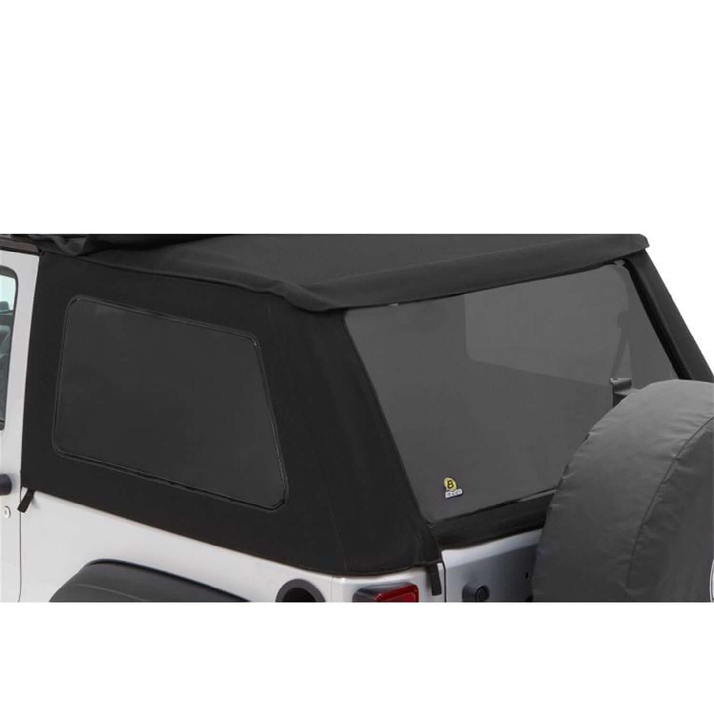 BESTOP | Window Replacement Set For Jeep 2007-2018 Wrangler JK 2 Door Fits Trektop 56922 Black Premium Twill Bestop | 58422-17 on a Jeep.