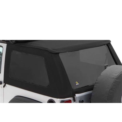 BESTOP | Window Replacement Set For Jeep 2007-2018 Wrangler JK 2 Door Fits Trektop 56922 Black Premium Twill Bestop | 58422-17 on a Jeep.