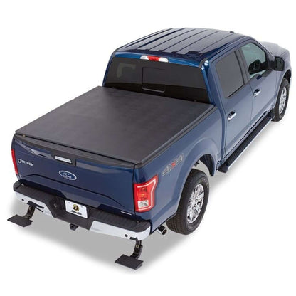 TrekStep Rear Mount Step Black Driver Side I 75502-15 installed on Ford F150 truck for convenient bed access.
