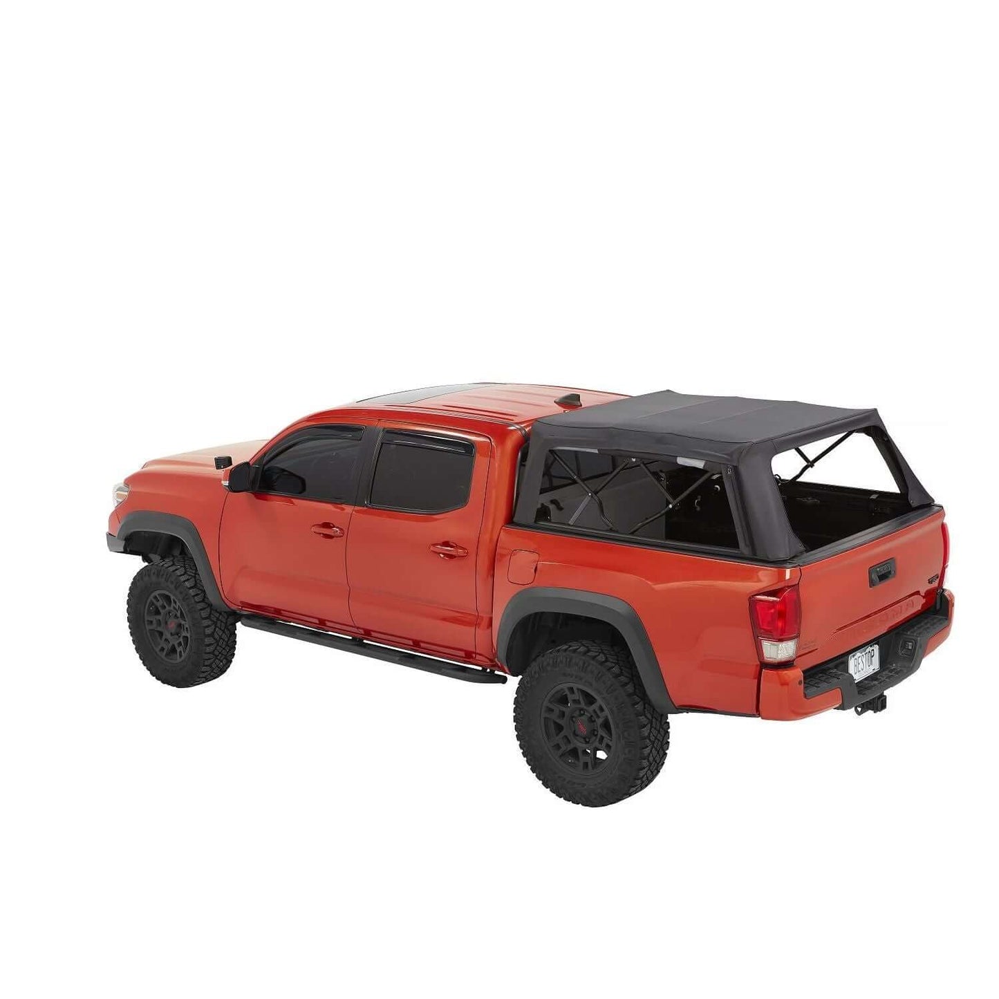 BESTOP | Supertop Truck Bed Cap 2 For Toyota 2016-2023 Tacoma 6.0 Foot Black Diamond PVC Coated Sailcloth No Drill Bestop | 77301-35