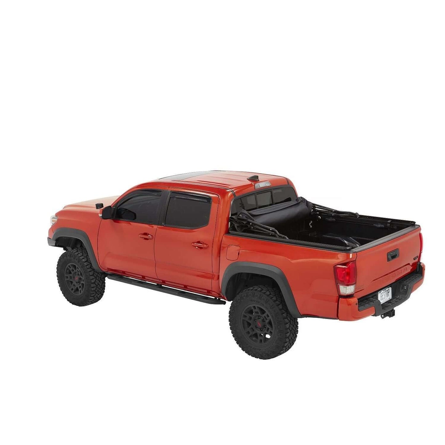 BESTOP | Supertop Truck Bed Cap 2 For Toyota 2016-2023 Tacoma 6.0 Foot Black Diamond PVC Coated Sailcloth No Drill Bestop | 77301-35