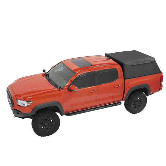 BESTOP | Supertop Truck Bed Cap 2 For Toyota 2005-2023 Tacoma 5.0 Foot Black Diamond PVC Coated Sailcloth No Drill Bestop | 77311-35