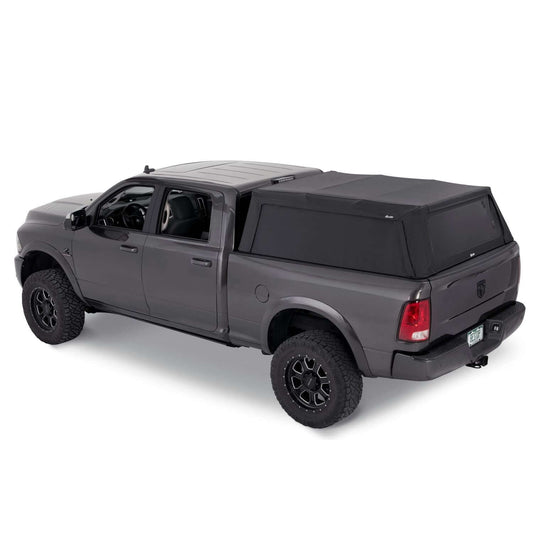 BESTOP | Supertop Truck Bed Cap 2 For Dodge 2009-10 Ram 1500 6.5 Foot Black Diamond PVC Coated Sailcloth No Drill Bestop | 77328-35 on truck
