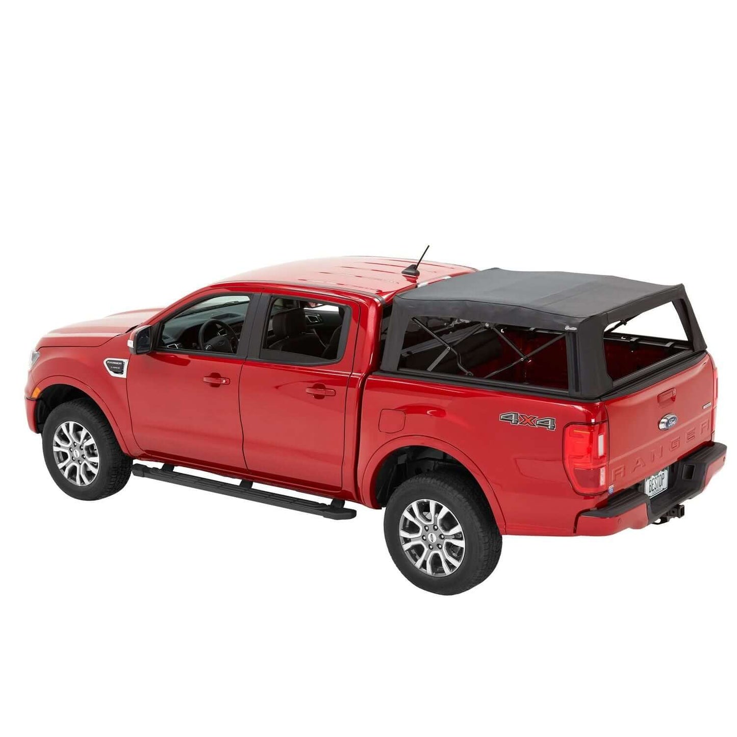 BESTOP | Supertop Truck Bed Cap 2 For Ford 2019-2024 Ranger 5.0 Foot Black Diamond PVC Coated Sailcloth No Drill Bestop | 77332-35