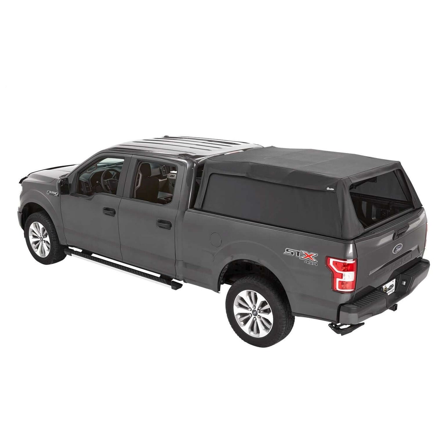 BESTOP | Supertop Truck Bed Cap 2 For Ford 2015-2024 F-150 6.5 Foot Black Diamond PVC Coated Sailcloth No Drill Bestop | 77336-35 on truck