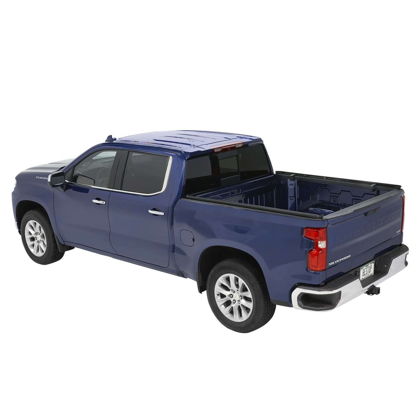 BESTOP | Supertop Truck Bed Cap 2 For Chevy/GMC 2020-2024 Silverado/Sierra 2500/3500 HD 6.8 Foot Black Diamond PVC Coated Sailcloth No Drill Bestop | 77337-35