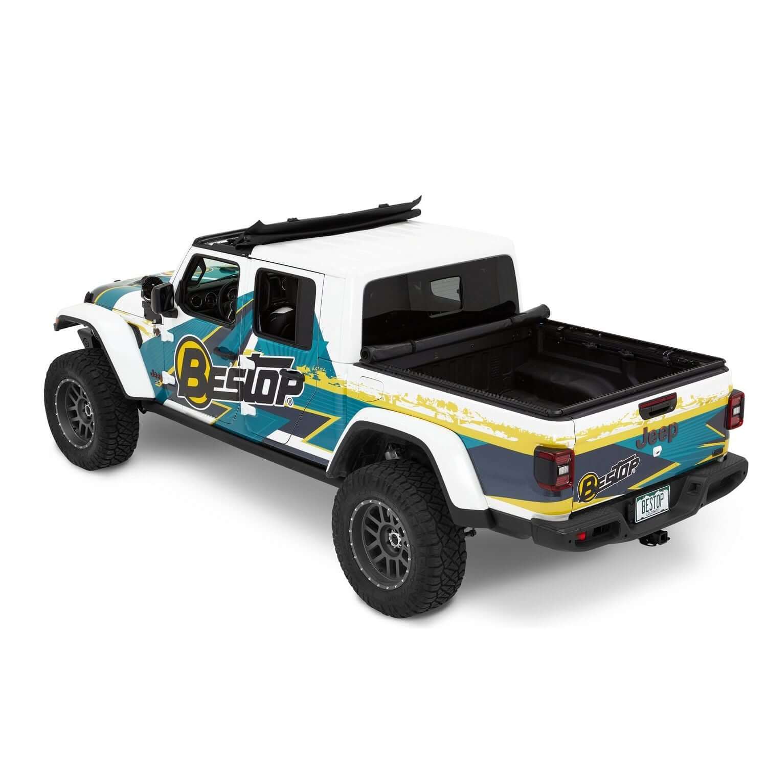 BESTOP | Supertop for Truck 2 Tonneau '20-26 Gladiator For 5 ft. bed Supertop for Truck 2 Required Premium Black Twill Bestop | 77426-17