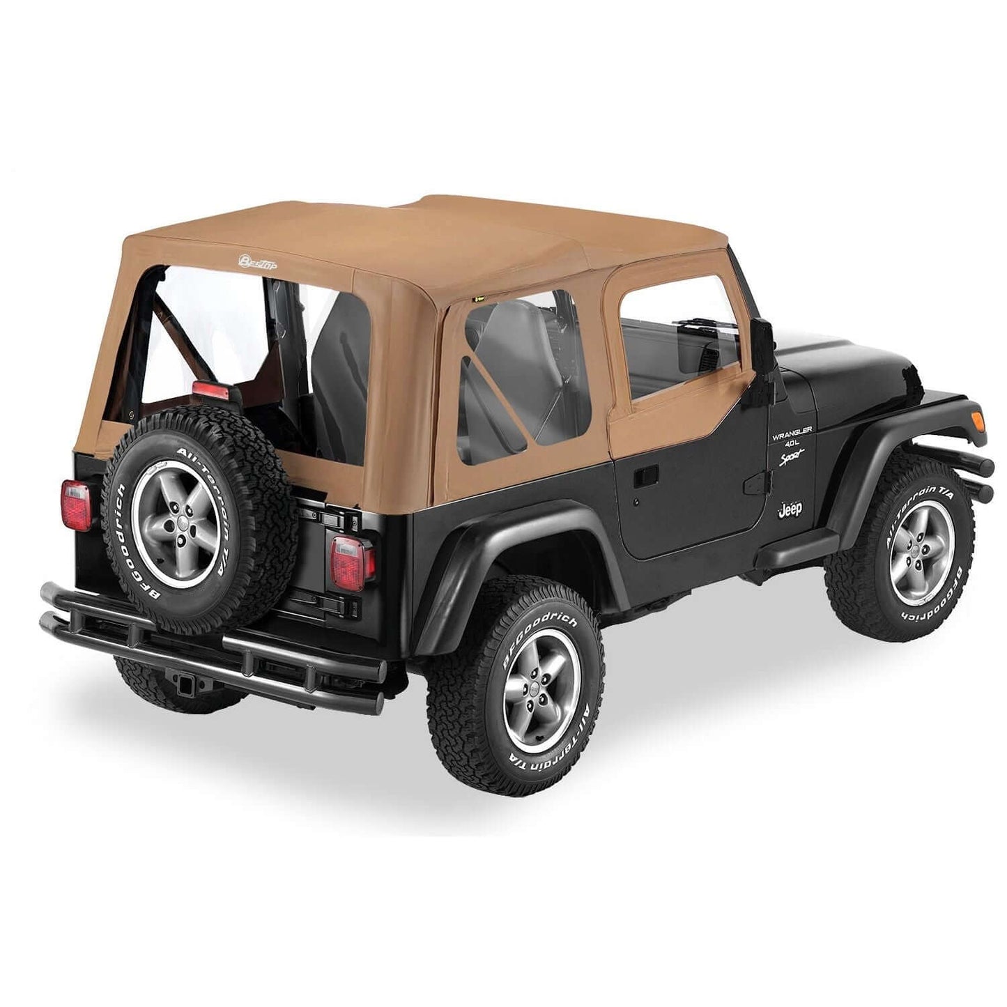 BESTOP | Replace-A-Top for OEM Hardware For Jeep 1997-2002 Wrangler TJ Clear Spice Sailcloth Upper Door Skins Included Bestop | 79121-37